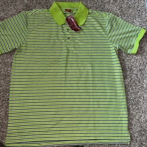 Green Striped Polo